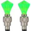 Amosfun Luci Valvola Bici Verde 7 Pezzi, Tappi Pneumatico LED | Cores Luminosi per Bici e Auto, per Guida Notturna, Accessori Ciclismo e Ricambio Compatto