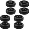 POPETPOP 8 Pezzi Ruota Mobile per Tapis da Corsa e Cyclette, Ruota Girevole Nera in Pp e Poliammide, Installazione Facile, Silenziosa e Resistente all'Usura, per Attrezzature Fitness