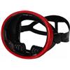 LOVIVER Maschera Subacquea Maschera Occhialini Visiera Schermo Facciale con Lente Chiara Rinforzata Antifog E Telaio in PC Aderenza Morbida in Silicone Senza , Nero+Rosso
