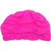 VANZACK Cuffia Nuoto Femminile Blu in Nailon Design a Pieghe per Protezione Orecchie e Chioma per Atmosfera Estiva in Piscina
