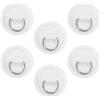 BESTOMZ 6 Pezzi Elemento in Acciaio Inox per Canoe e Gommoni, Bianco | Base in Pvc, Superficie Lucida senza Bave, Visibilità Elevata, Attrito Ridotto, Fissaggio Affidabile