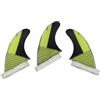 AsrMyjcx da Surf G5 Tavola da Surf Set Thruster Pinna Centrale Bilanciamento tra velocità Controllo E Manovrabilità in Fibra di Vetro a Nido d'Ape Adatte per, Giallo, Size to 1