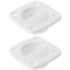TEHAUX Marine Recessed Handle, Recessed Pull Ring in Nylon Bianco per Gavoni e Sportelli, 2 Pezzi, per Barca e Camper
