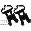 TOYANDONA Set 1 Paio Fermapiedi per Pedali Cyclette con Cinghie Regolabili in Plastica e Metallo, Clip per Gabbia Dita Piedi, Accessori per Bici da Spinning e Fitness