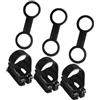 JEWEDECO Fibbia per Accessori Subacquei Nero in Silicone e ABS