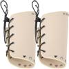 HAKIDZEL Protezione Braccio per Tiro Arco 1 Paio in Cuoio Beige
