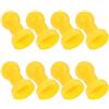 BESPORTBLE 8 Pezzi Tappi Pali Trampolino, Copri Pali in Plastico Giallo, Accessori Trampolino per Rete di Sicurezza, Installazione Facile, Riparazione