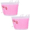 Gatuida 2 Pezzi Cestino Bici per Bambine Piccolo con Fiocco Rosa in Plastica
