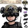 Generic Kids Tactical Helmet Set with 4-Eye NVG Dummy Model, Flashlight & NVG Mount