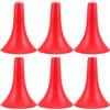 POPETPOP Coni Sportivi Rastremati Rossi per Allenamento Calcio e Basket | Base Svasata Stabile, Pp Texture Sabbiata, Impilabili e Salvaspazio, Uso Esterno in Campo