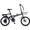 QKBMFK Bicicletta Pieghevole Da 20 Pollici, 7 Velocità, Per Adulti, Sport All'aria Aperta, Freni A Disco V-Brake, Bici Da Città In Alluminio A,16in