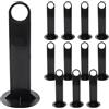 VANZACK 12 Pezzi Supporto per Piattino da Football in Pp Nero Manico Portatile e Organizzatore per Dischi, per Attrezzatura da Campo da Calcio e Allenamento Sportivo
