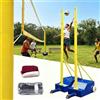 Generic Bastoni da pallavolo regolabili con rete, resistenti per interni ed esterni, pali da badminton, 4 altezze (1,5-2,1 m) per divertimento in cortile, rete da pallavolo per uso interno o esterno