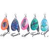 HavenlyCove Esche da pesca rotanti in PVC 5pcs rumore che fa design | Materiale in PVC, forti ganci tripli, design spinato, penetrazione rapida, impedisce la fuga