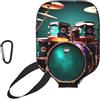 YQxwJL Cool Drum Set Stampa Neoprene Pickleball Paddle Copertura, Cerniera Custodia Protettiva Con Tasca A Rete E Moschettone