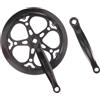 IMIKEYA Guarnitura Bici a Singolo Anello 52t 170mm Nero per Urbano | Acciaio Alto Tenore, Asse Cavo Integrato, Pignoni Rimovibili, Sostituzione Affidabile