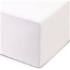 Amago Lenzuolo con Angoli 180 x 200 cm, Per Letti Boxspring e Letti ad Acqua, Angoli 50 cm, 100% Cotone, Bianco