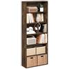 Furinno Jaya - Libreria a 6 ripiani, scaffale aperto, in pino ambrato