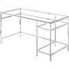 Vente-unique - Scrivania Tizio - L 140cm x P 60cm x H 75cm - vetro temperato - trasparente