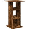 vidaXL Tavolo Bar Portaoggetti Rovere Fumo 60x60x102 cm Multistrato