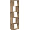 vidaXL Libreria 5 Piani Rovere Artigianale 45x23,5x162,5cm Multistrato
