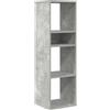 vidaXL Libreria Grigio Cemento 34x31x112 cm in Legno Multistrato