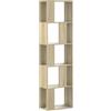 vidaXL Libreria 5 Ripiani Rovere Sonoma 45x23,5x162,5cm Multistrato