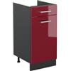 Vicco Mobiletto base cucina R-Line, Rosso lucido/Antracite 40 cm