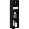 vidaXL Armadio da bagno a muro Rovere Nero 20 x 14 x 70 cm