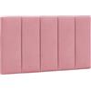 vidaXL Cuscino Testiera Hanko Rosa 90 cm in Velluto
