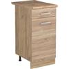 Vicco Mobiletto base cucina R-Line, Sonoma/Rovere dorato 40 cm