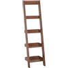 Beliani Libreria a scala 4 ripiani legno noce scaffale inclinato moderno