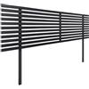 DHOME Testiera in Legno Riciclato DM con Gambe Stile Giapponese Letto Pallet Supporti inclusi (Nero Solido, 160cm)