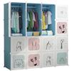 MAGIC SELECT Armadio Modulare per Bambini, Scaffalatura Modulare, Armadio per Bambini, Organizer Modulare, Scaffale per la Casa, 16 Moduli, 140x140 cm