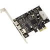 KALEA-INFORMATIQUE Scheda controller PCI Express PCIe x1 Firewire 800 e 400 IEEE1394A e IEEE1394B 2+1 Output con chipset TI XIO2213BZAY