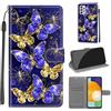 KENHONER Custodia per Samsung Galaxy A33 5G, Farfalla | Portafoglio Pelle PU, Magnetica, Resistente Agli Urti, Scomparto Carte Credito, Pieghevole, Flip Libro, Motivo