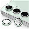 JETech Pellicola Protettiva Fotocamera per Galaxy S24 FE, Menta Verde | 1 Set, Vetro Temperato 9H, Cover Anello Metallico Singolo, HD Trasparente
