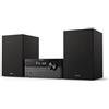 PHILIPS Micro Music System TAM4505 60W: Stereo Bluetooth con CD, MP3-CD, radio FM, riproduzione USB, altoparlanti Bass Reflex, design classico e ingresso audio per la casa, 2020