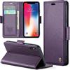 Phernykas Custodia a Libro Portafoglio per iPhone X & iPhone XS, RFID | 3 Slot - Per Pendolarismo, Flip Cover Doppia Fibbia Magnetica, Pelle PU Anti-Macchia, Supporto, Lavoro, Telefono Libretto