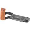 FOTGA Impugnatura in legno a forma di L, piastra a sgancio rapido per fotocamera Sony Alpha A7CII A7CR, impugnatura in stile retrò, supporto per treppiede compatibile con Arca Swiss, piastra di base