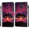 TOMYOU Cover per Samsung Galaxy J6 2018, tramonto | Antiurto Protettiva Portafoglio, Slot per Schede, Magnetica, Custodia in Pelle PU, Libro Flip,Funzione Stand