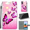 KENHONER Custodia per Xiaomi Redmi Note 10 Pro, Farfalla | Portafoglio Pelle PU, Magnetica, Resistente Agli Urti, Scomparto Carte Credito, Pieghevole, Flip Libro, Motivo