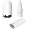 ILamourCar Tappo Magnetico & Adattatore Ricarica & Punte Set di Accessori Compatibile con Apple Pencil 1st Generazione (Bianca)
