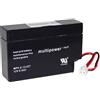 Hückmann Multipower PB-12-0,8-JST MP0,8-12 - Batteria al piombo 12 V 0,8 Ah (AGM) (L x A x P), 96 x 62 x 25 mm, JST