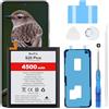 Beefix Batteria per Samsung Galaxy S20 Plus | 4500 mAh ad alta capacità, chip intelligente per una maggiore durata, sicurezza, set di attrezzi professionale con
