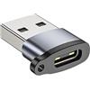 Generic Adattatore da tipo C a USB, in lega di alluminio 2.0, adattatore da USB A a C, connettore video femmina a maschio, convertitore di carica in lega di alluminio, audio per telefono, fotocamere