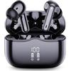 xinwld Cuffie Bluetooth 5.4 In Ear, Auricolari Bluetooth 3D Bass Stereo con 4 Mics ENC Cancellazione Rumore, 40 Ore Cuffie Wireless LED Display USB-C, IP7 Impermeabili Cuffiette Senza Fili per iOS Android