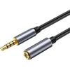 PENCILUPNOSE Cavo di prolunga per microfono da 1 m, 3,5 mm, intrecciato, audio stereo, microfono a 4 poli, jack TRRS Aux per cuffie da maschio a femmina, compatibile con auricolari Aux PS4 PS5 Xbox Controller