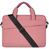 RAINYEAR make life easier RAINYEAR 15 Pollici Laptop Borsa a Tracolla per PC Portatile 15,4 Notebook Chromebook, Custodia Impermeabile Sleeve con Manici Cinturino, Particolarmente Compatibile con 15 MacBook Pro, Rosa