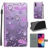 KENHONER Custodia per Samsung Galaxy A50, fiore | Portafoglio Pelle PU, Magnetica, Resistente Agli Urti, Scomparto Carte Credito, Pieghevole, Flip Libro, Motivo